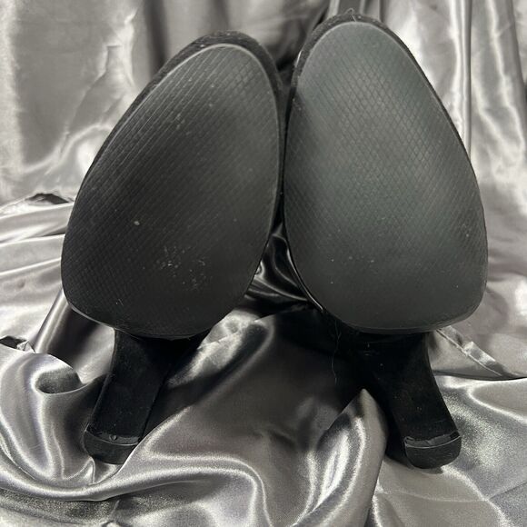 Steve Madden Gorgeous Size 8.5M Black Faux Suede High Heel Over The Knee Boots - Picture 13 of 16